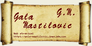 Gala Mastilović vizit kartica